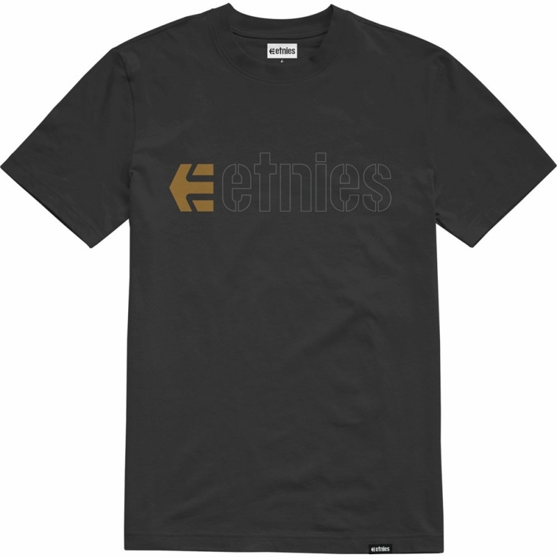 Etnies Ecorp T-shirts Herren Schwarz | UFJKH7065