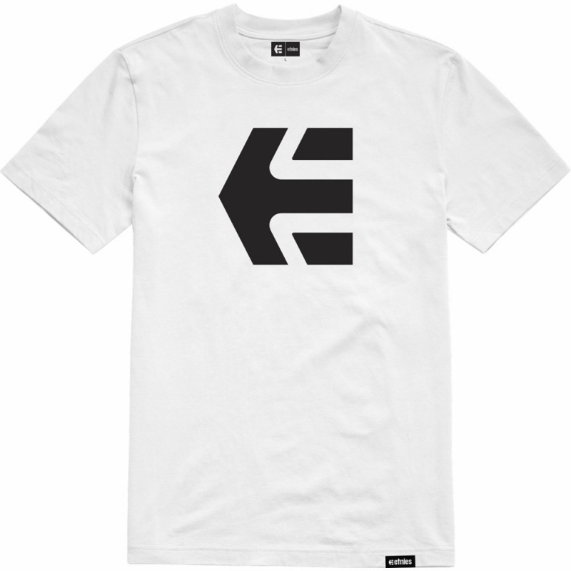 Etnies Icon T-shirts Herren Weiß | VGUYC5829